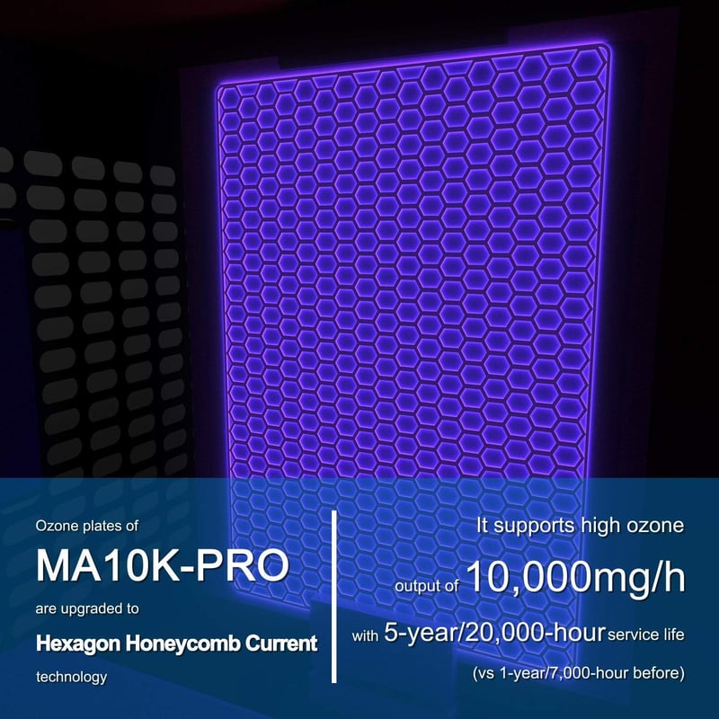 Airthereal MA10K-PRO WiFi-s ózongenerátor 10.000 mg/h - Okos légtisztító otthonra