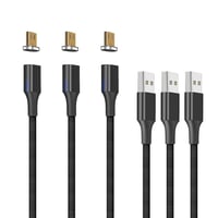 NetDot LED-es USB-A USB-M kábel, 1m, 3db-os csomag - Felújított 1