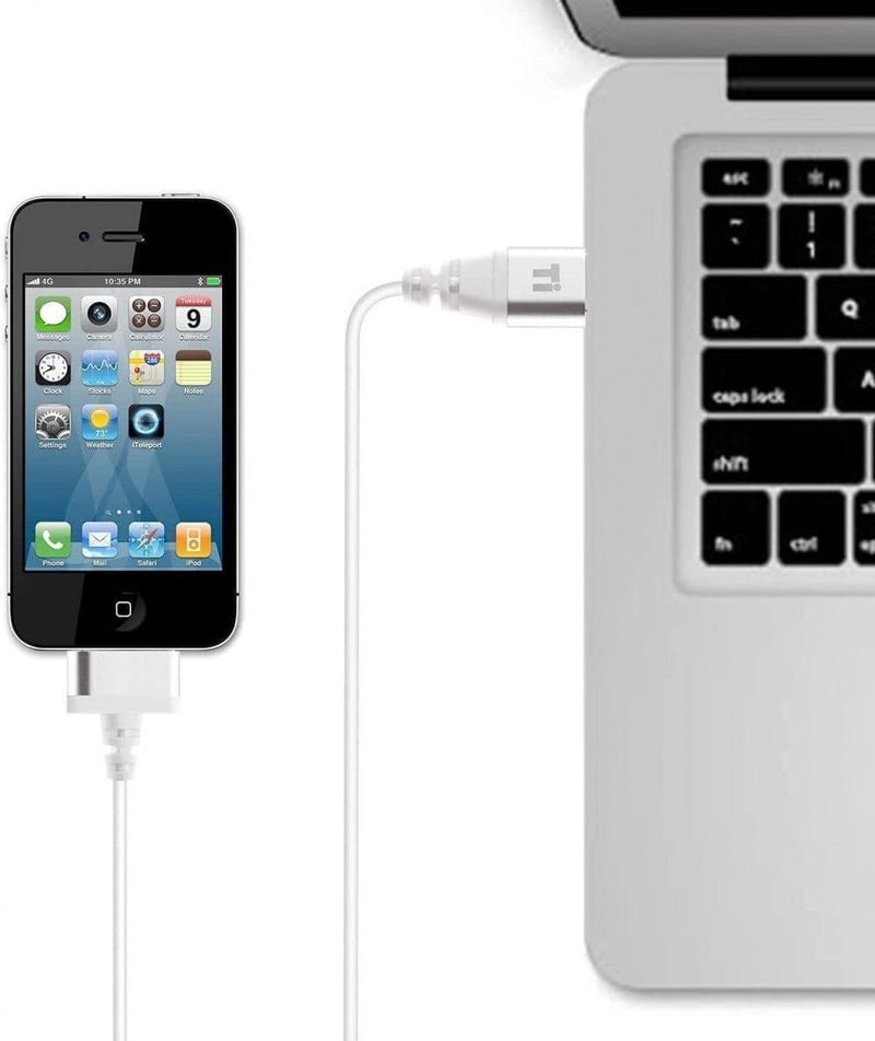 InfoTechnica 2M Nylon Fonott 30-Pin USB Kábel Alumínium Csatlakozókkal, 2db