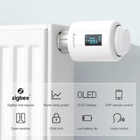 SALCAR okos radiátor termosztát - Alexa és Google kompatibilis, OLED kijelzős, Tuya ZigBee 2