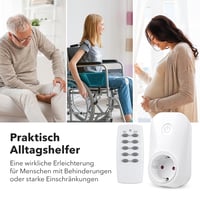 HBN Vezeték Nélküli Távirányítható Konnektor Szett - 3 Aljzat + Távirányító, 3680W, 30m Hatótáv, Öntanuló Funkció, Beltéri Használatra 8