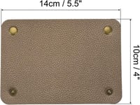 Elegáns Sötét Arany-Vörös Bőr Bőröndfogantyú Védőborítás, 2 db, 10x14 cm 2