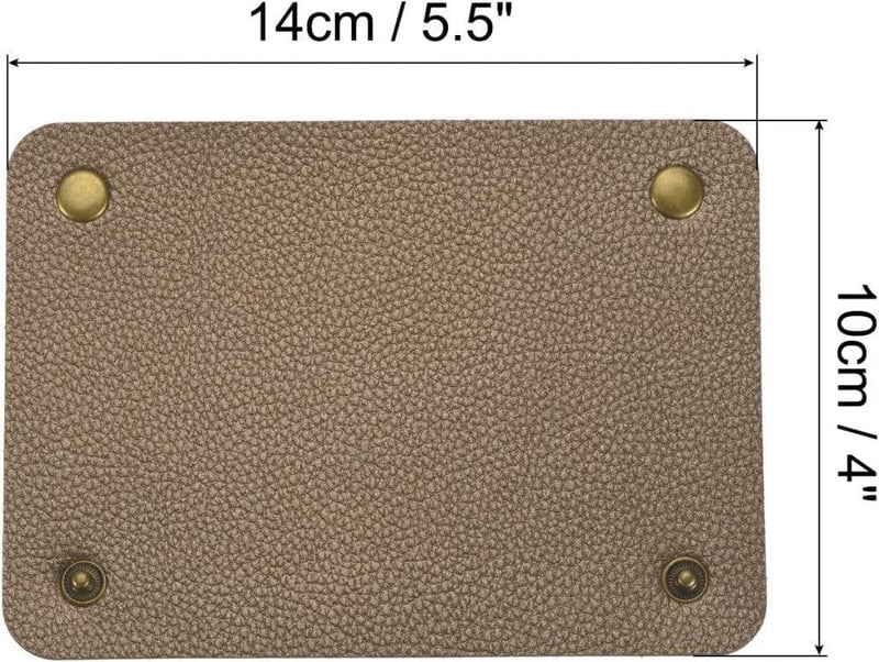Elegáns Sötét Arany-Vörös Bőr Bőröndfogantyú Védőborítás, 2 db, 10x14 cm