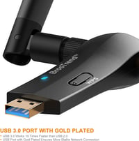 BrosTrend 1200Mbps WiFi adapter PC-hez, dupla sávos USB antenna Windows 11/10 kompatibilis 6
