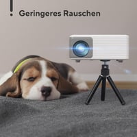 AKIYO O1 Mini Projektor 1080P Támogatással, 15000L Fényerő, 250" Képméret, ±50° Keystone, 50% Zoom, Okostelefonhoz, TV Stickhez Kompatibilis 4