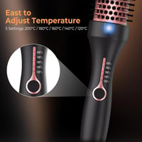 Atopskins Keratin Hőkefe 38mm - Ionos Hajformázó Kefe 120-210°C Hőmérséklet Szabályozással, Argánolaj és Turmalin Bevonattal, Dúsító Hajkefe 7