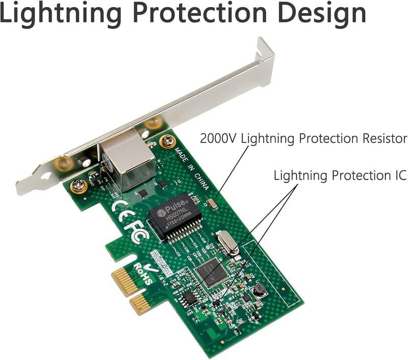 Intel I210AT PCI Express Gigabit Ethernet hálózati kártya, PXE támogatással, túlfeszültség védelemmel