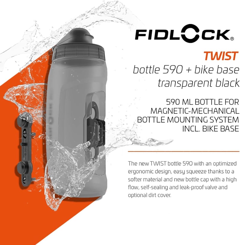 Fidlock mágneses kerékpár kulacs és tartó szett 590 ml