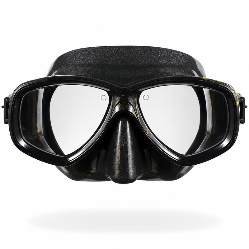 Potápačský set Cressi Perla Mare (maska a šnorchel), čierny – unisex pre dospelých, bez prenosnej tašky (použité, nekompletné) (stav: viď 2. obrázok)