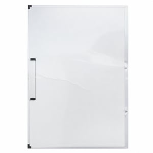 Magnetická biela tabuľa AmazonBasics s hliníkovým rámom 120x90 cm – s držiakom na fixky — pretlačená, pokrčená tabuľa, outlet