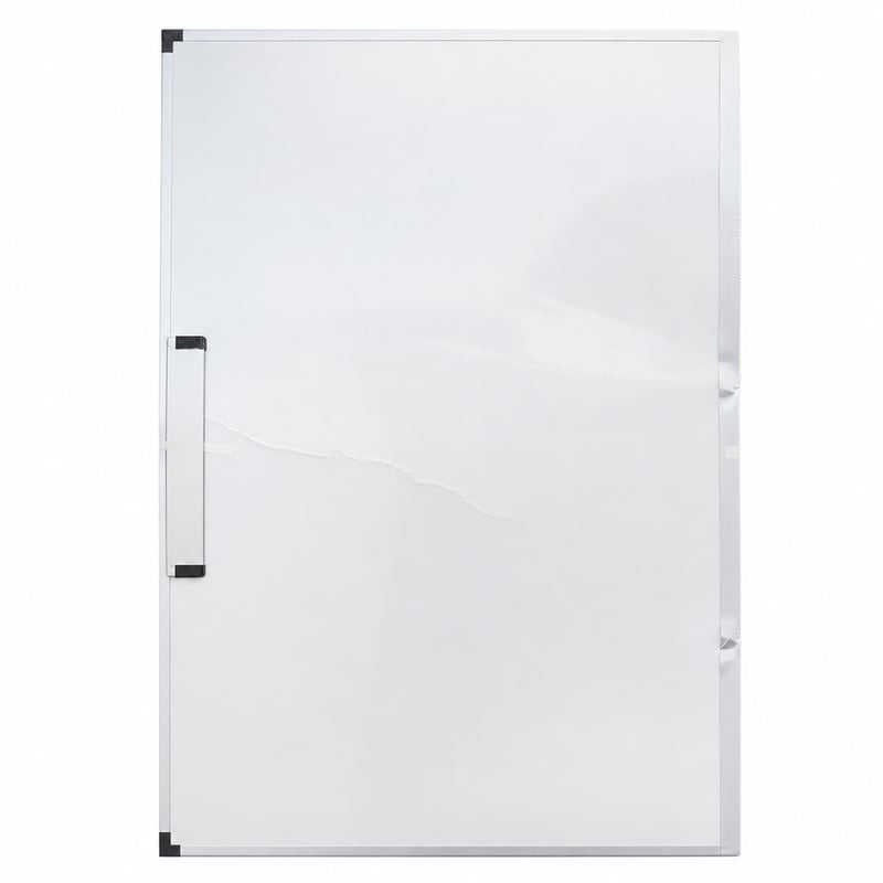 Magnetická biela tabuľa AmazonBasics s hliníkovým rámom 120x90 cm – s držiakom na fixky — pretlačená, pokrčená tabuľa, outlet