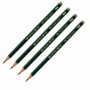 Creion grafit Faber-Castell Castell 9000 2B – set de 5 bucăți (set incomplet, din cel original)