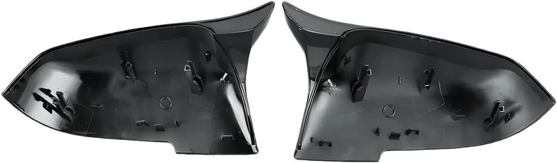GSRECY Fényes Fekete Visszapillantó Tükör Borítás BMW F20 F21 F30 F36 X1 E84 Kompatibilis - M4 Stílusú Autó Külső Tuning Szett (2 db)