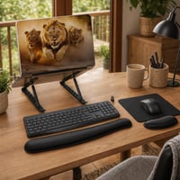 Office Starter Pack: 1x fólia + 1x set klávesnica/myš + 1x podložka + 1x stojan + 1x opierka + 1x organizér 1