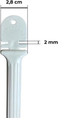 ANIMALPLAST 10 db Fehér Műanyag Madárülőke - 20,5 cm-es Gyöngyös Ülőrúd Kalitkába Kis és Közepes Madaraknak - White 9
