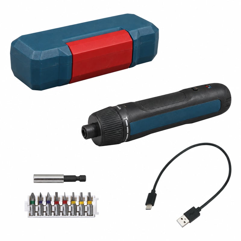 Bosch GO 3 akumulatorski odvijač s setom od 8 bitova, držačem bitova, USB-C — neispravan, za dijelove: ne uključuje se (stanje: vidi drugu sliku)