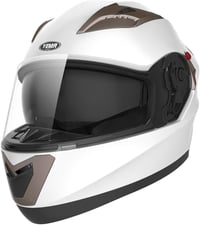 YEMA YM-829 Fehér Bukósisak Dupla Plexivel - ECE Minősített, XL Méret 2