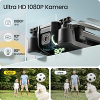 Holy Stone HS440 Összecsukható Drón 1080P Kamerával - 40 Perc Repülési Idő, 2 Akkumulátor, FPV Élő Közvetítés, Hangvezérlés, Gravitációs Érz 3