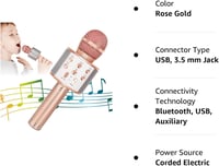 KIDWILL 5 az 1-ben Bluetooth Karaoke Mikrofon Gyerekeknek és Felnőtteknek, Beépített Hangszóróval és FM Rádióval 8