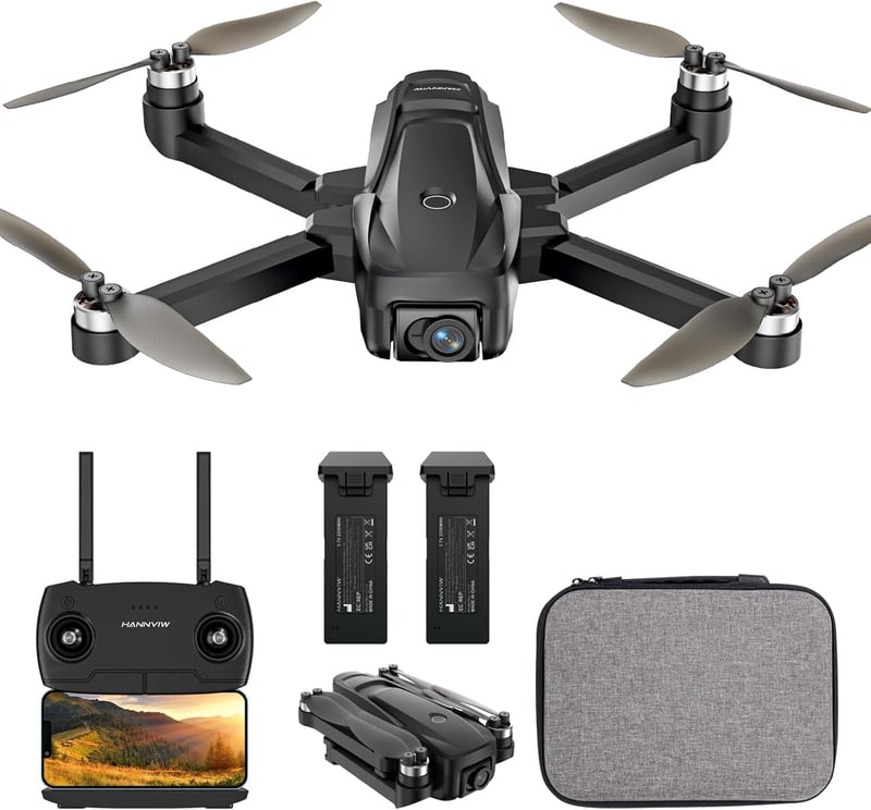 HANNVIW H330S GPS Drón 4K Kamerával - 5G FPV Élő Közvetítés, 249g Alatti, Kefementes Motor, Optikai Áramlás, Követő Mód, Kezdőknek és Haladó