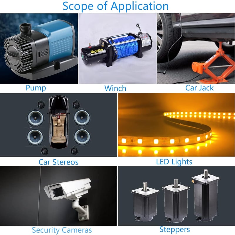 MEISHILE 12V 50A 600W Tápegység - Ipari Transzformátor LED Szalaghoz, 3D Nyomtatóhoz, Motorhoz - AC 230V/110V - Krokodilcsipeszes Csatlakozá