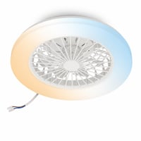 Stropné svietidlo s ventilátorom BRILONER CCT, 5 rýchlostí, biele — chybné, čiastočne funkčné: nereaguje na diaľkové ovládanie (stav: pozri 2. obrázok) 1