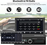 Hikity 7"-os motoros kijelzős 1DIN autórádió, Bluetooth, tolatókamera, Android/iOS tükrözés 4