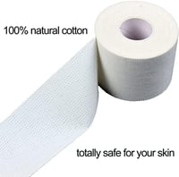 GTAGKOMMEN Sporttape 4 Tekercs Öntapadós Sportszalag 2,5cm x 10m - Bőrbarát, Könnyen Téphető Fehér Kötésszalag Futballhoz, Mászáshoz, Kézila 2