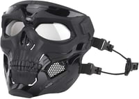 WISEONUS Airsoft Taktikai Koponya Maszk - Teljes Arc Védelem Paintball, Vadászat, CS Játék, Halloween és Cosplay Eseményekhez - Fekete TPU 5