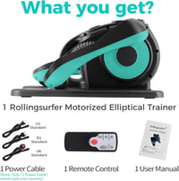 Rollingsurfer Elektromos Elliptikus Tréner Lábmasszázzsal - Asztal Alatti Kompakt Ellipszis Gép Időseknek, Irodai Dolgozóknak és Fiataloknak 8