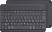 Emetok Német QWERTZ Bluetooth Billentyűzet iPad/iPhone/Android Készülékekhez, Nagyobb Billentyűkkel, Újratölthető, Ultravékony, Fekete 1