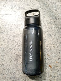 LifeStraw Go Series filtračná fľaša na vodu bez BPA, 1 l, Nordic Noir čierna – baktérie, parazity a – používané (stav: pozri 2. obrázok) 2