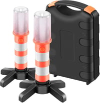 ZONJIE LED Vészjelző Lámpa Szett - 2 db Mágneses Piros Fényjelző, 3 Világítási Móddal, Autós Biztonsághoz, Kempinghez, Vízálló 1