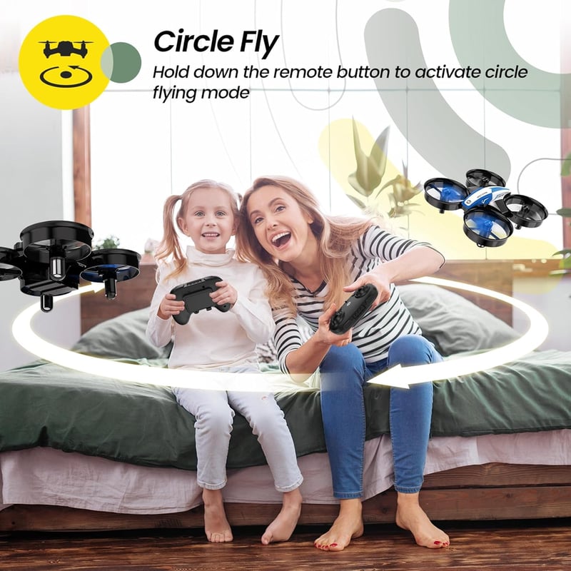 Holy Stone HS210 Mini Drón Gyerekeknek, RC Nano Quadcopter Helikopter, Lebegés, 3D Flip Funkcióval, 3 Akkumulátorral, Kezdőknek, Beltéri 