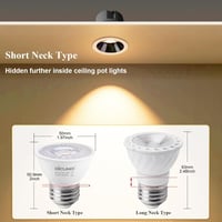 DiCUNO E27 LED Izzó 6W, Meleg Fehér 2700K, 500lm, 60° Szögű MR16 Spotlámpa, 50W Halogén Helyettesítő, PAR16 Rövid Spot, CRI90, Villódzásment 5