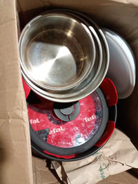 Tefal Ingenio Emotion L897SJ04 set posuđa od nehrđajućeg čelika, 20 dijelova, indukcija, odvojiva ručka, perivo u perilici posuđa, rabljeno 2