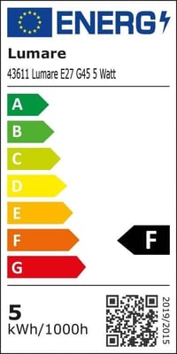 Lumare E27 LED izzó, meleg fehér, 5W, 5db-os csomag, újracsomagolt 7