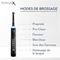 Oral-B Genius X Luxe elektromos fogkefe, 20000 fordulat, éjfekete 6