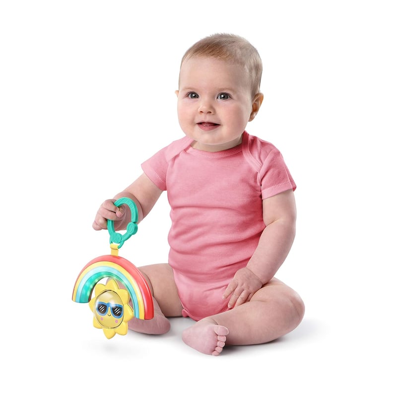 BootyBay Napsugár Csörgő Játék - Rázásra Aktiválódó Fényekkel és Dallamokkal, Színes Babajáték, BPA-mentes, Kézi Mosható