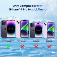 iPhone 14 Pro Max Átlátszó-Kék Mágneses Ütésálló Tok 2