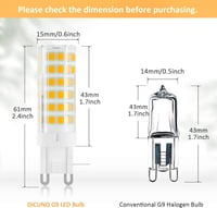 DiCUNO G9 LED izzó, 6db, 450lm, meleg fehér, energiatakarékos 2