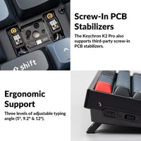 Keychron K2 Pro RGB mechanikus billentyűzet, vezeték nélküli, programozható, Mac/Windows 5