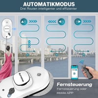 SUNSMAI Ablaktisztító Robot Automata Vízpermetezővel - Applikációval Vezérelhető, Biztonsági Kötéllel, Erős Szívóerővel Minden Sima Felületr - Black and White 4