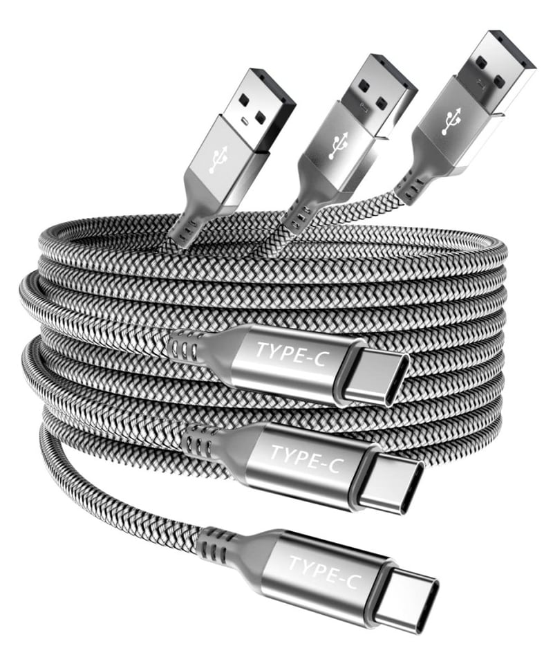 Samsung, iPhone, iPad USB-C gyorstöltő kábel szett, 3 db, 0,5/1/2 m
