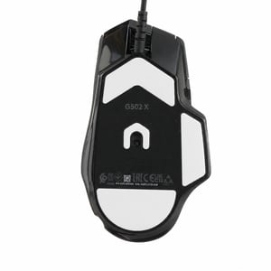 Mouse de gaming cu fir Logitech G G502 X, senzor HERO 25K, switch-uri LIGHTFORCE, negru — defect, funcționează parțial