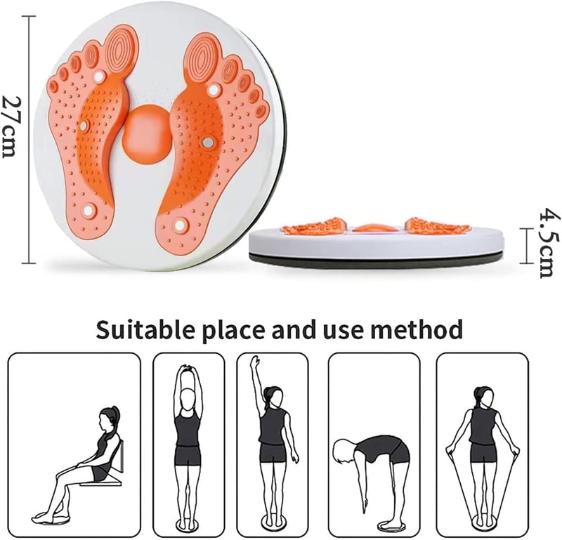 Rózsaszín Twister Fitnesz Korong - Mágnesekkel és Zsinórral