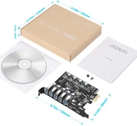 ULANSEN 7 portos USB 3.0 PCI-E bővítőkártya (2x Type-C, 5x Type-A) 7