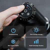 Emicool 2-in-1 Masszázspisztoly Meleg-Hideg Funkcióval, Hosszabbított Nyéllel - Izomfájdalom Enyhítő, 5 Sebességes, Hordozható Mély Szöveti  5