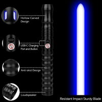 Duel Lightsabers Fénykard Felnőtteknek - Fém Markolatú, 44 Hüvelykes, Mozgásérzékelős, 16 Hangeffekttel, Nehéz Párbajokra, Fekete 2
