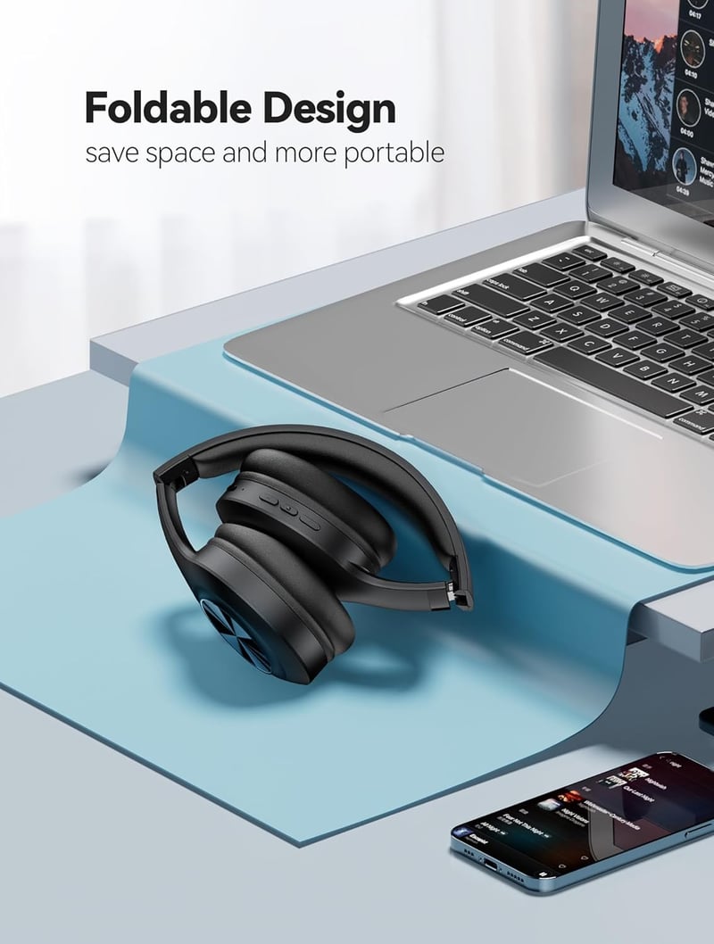 TeckNet Bluetooth Fejhallgató Vezeték Nélküli Hi-Fi Sztereó Mikrofonnal Zajszűréssel
